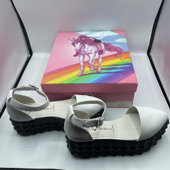 Jeffrey Campbell Flatform Sandals New Size 7.5 - Picture 10 of 13